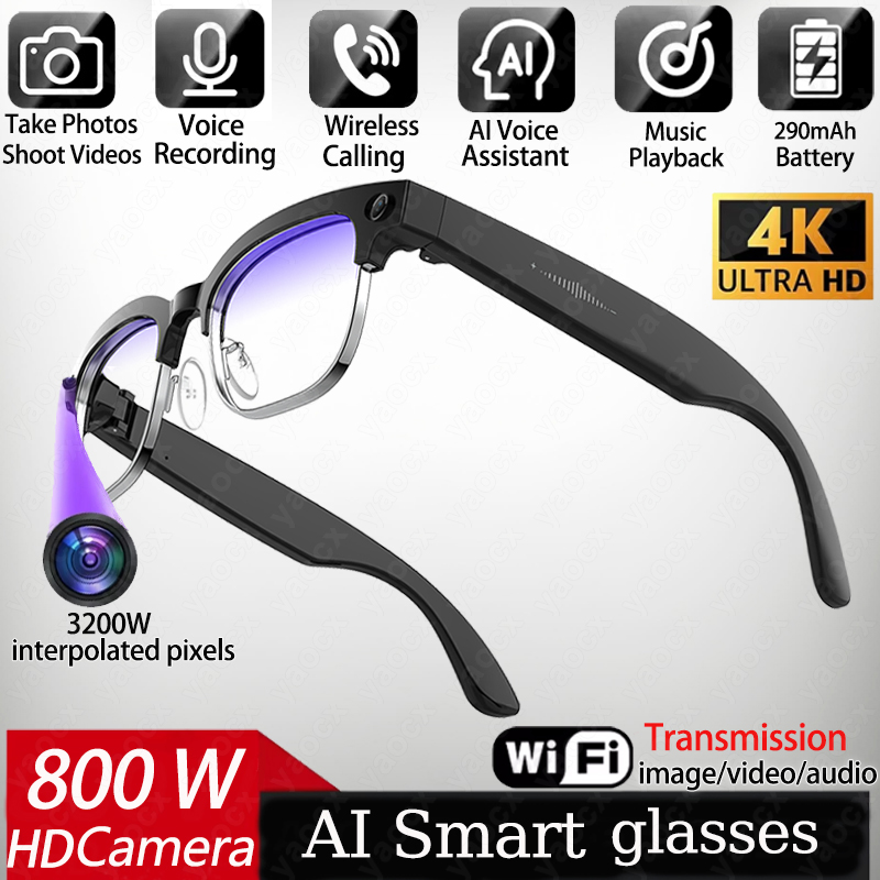Smart Glasses Ar - 4K Smart AI Glasses 8MP Camera