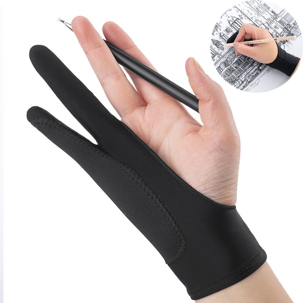 Digital Drawing Tablet - 1PC Two-Finger Hand Painting Gloves Oil