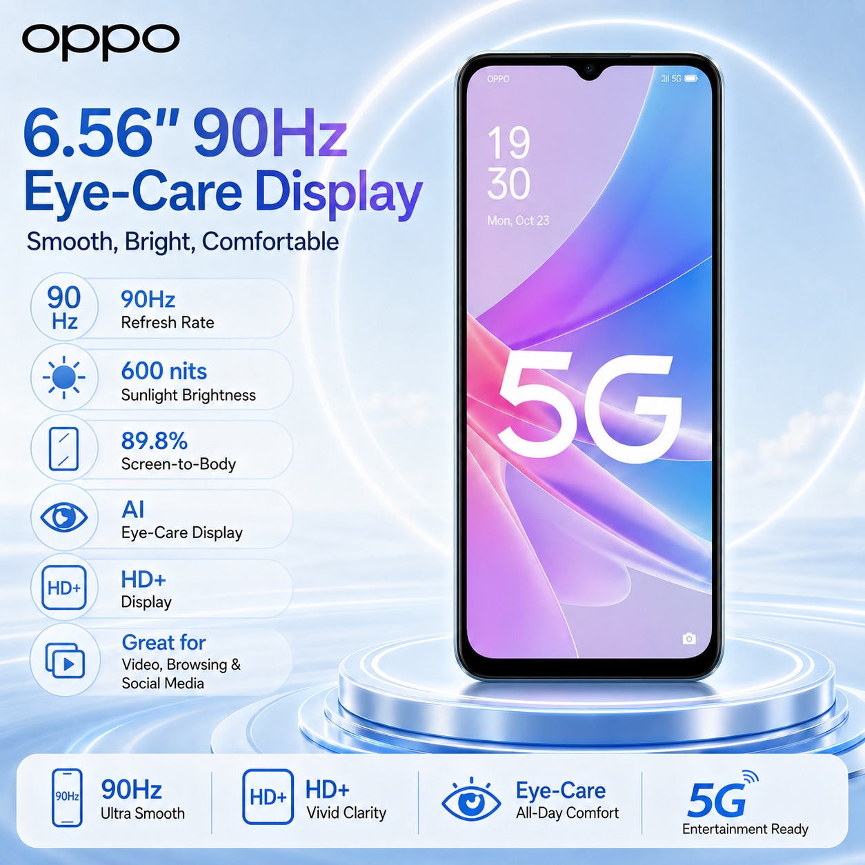 OPPO A78 5G Smartphone 8GB+256 - Oppo A78 ulasan dan harga