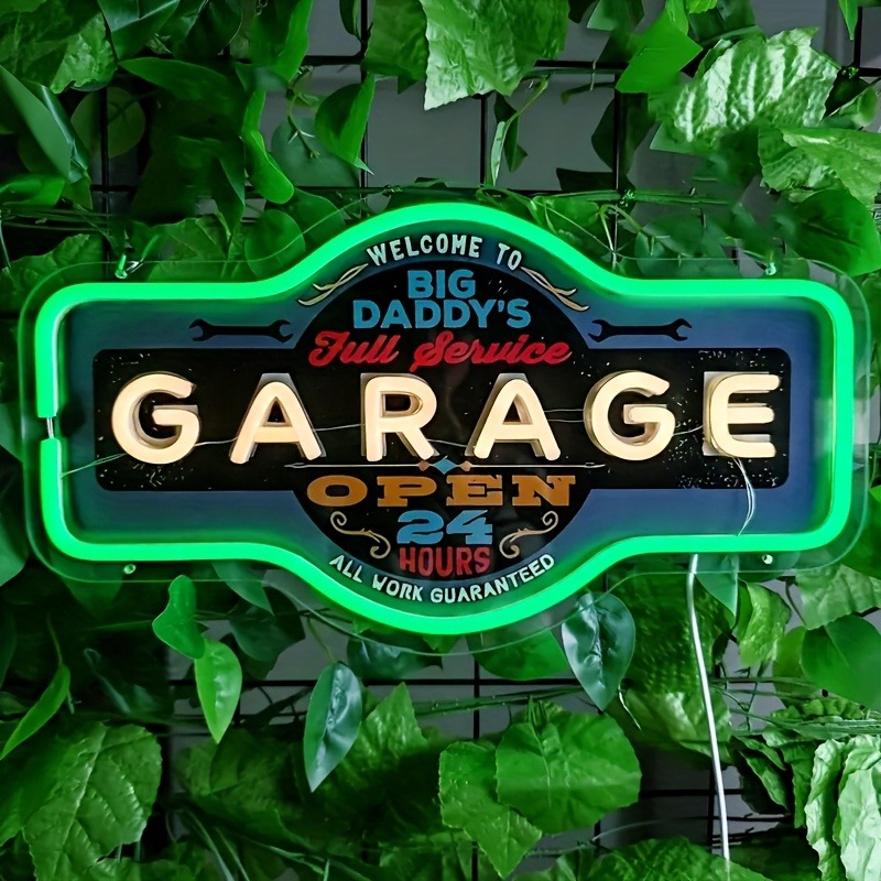 Retro Garage LED Neon Sign UV  - Retro Game Controller Usb ulasan dan harga