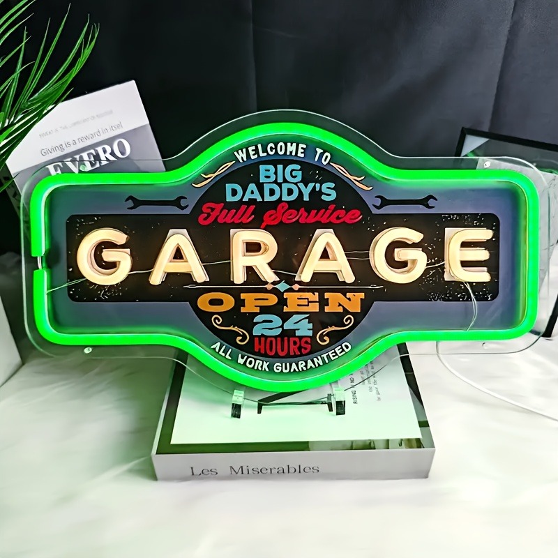 Retro Garage LED Neon Sign UV  - Retro Game Controller Usb ulasan dan harga