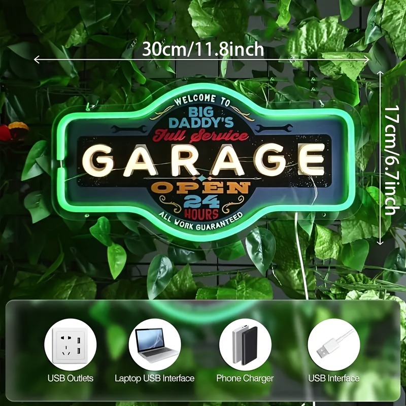 Retro Garage LED Neon Sign UV  - Retro Game Controller Usb ulasan dan harga