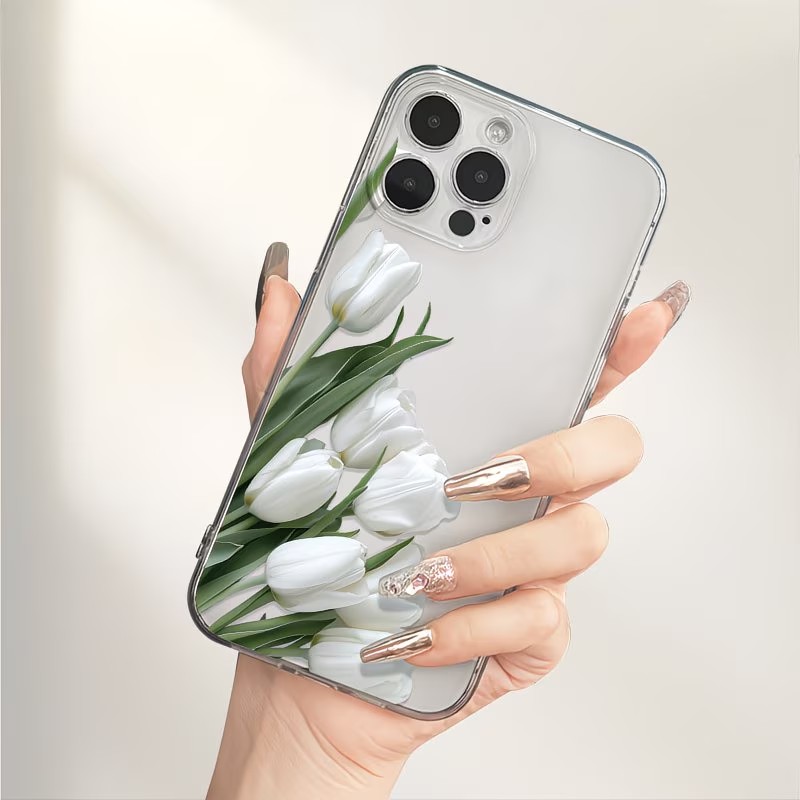 Tulip Printed Phone Case Case  - Apple Iphone 15 Pro Max ulasan dan harga