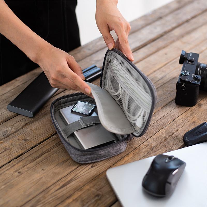 Double Layer Cable Storage Bag - Electronics Gadgets Bag ulasan dan harga