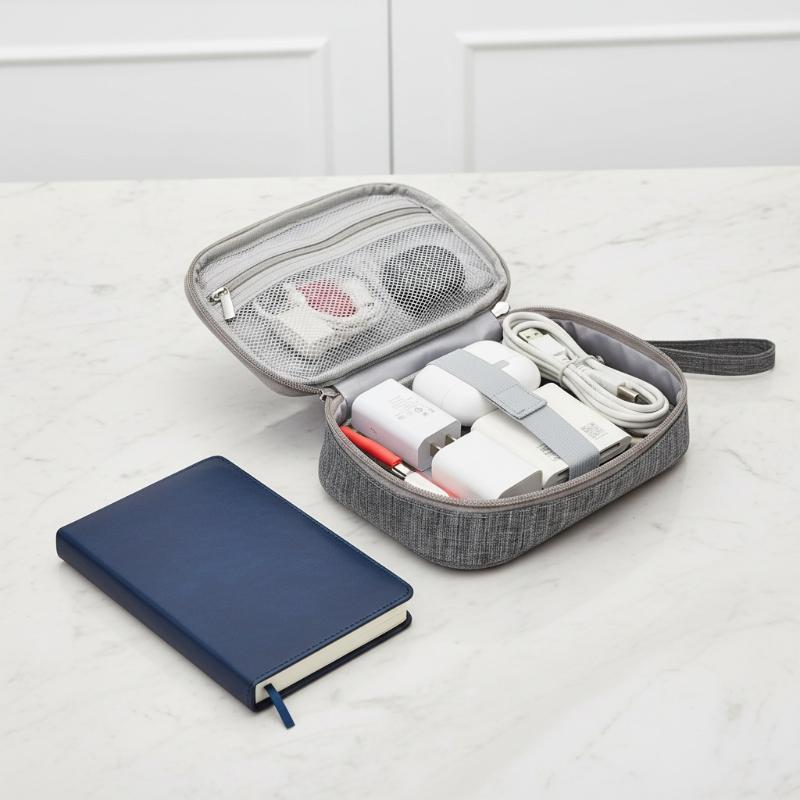 Double Layer Cable Storage Bag - Electronics Gadgets Bag ulasan dan harga