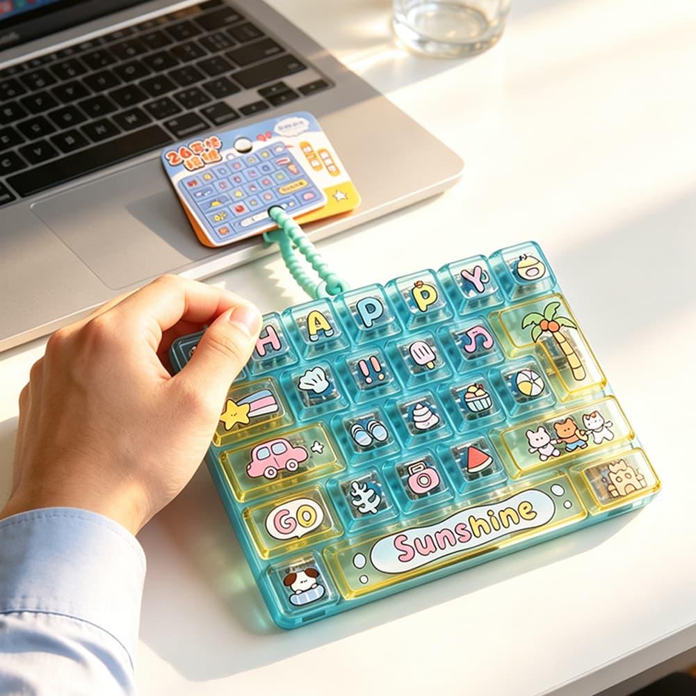 26 Key Fidget Button Keychain  - Electronics Gadgets Bag ulasan dan harga