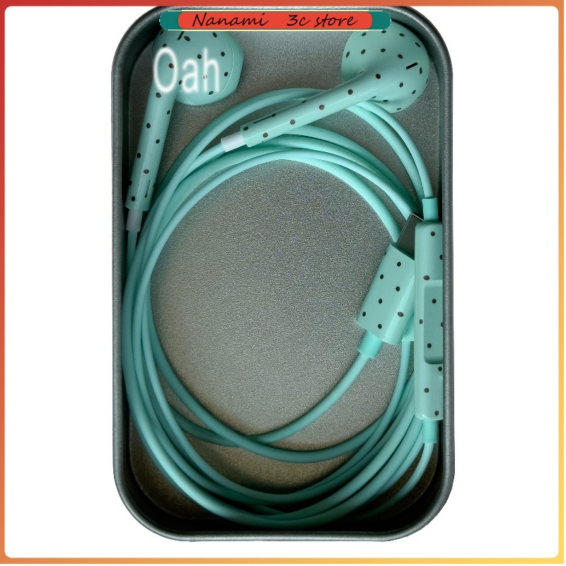 Oah Polka Dot Wired Earphones  - Electronic Gift ulasan dan harga