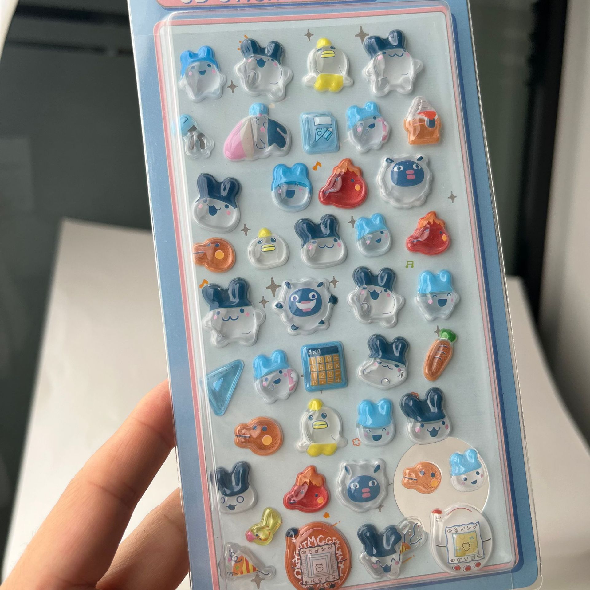 Cute Tamagotchi 3D Puffy Stick - Electronic Gift ulasan dan harga